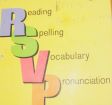  2    "rsvp - reading spelling vocabulary pronunciation"  