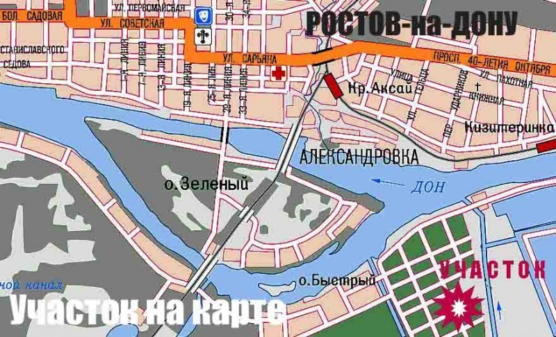 Карта левого берега ростова на дону