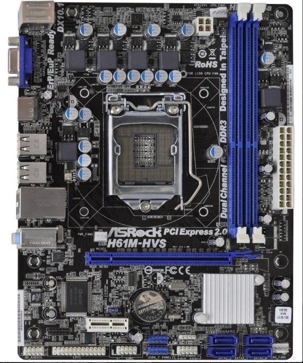 Asrock h61m hvs не запускается