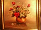 Картина масло "Красные розы"
