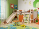 Кровать детская низкая "соня"№14 с наклонной лестницей и горкой в Екатеринбурге