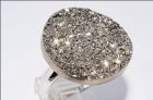 Потрясающе красивое кольцо с подвеской natural agate titanium gray в Санкт-Петербурге