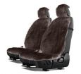 Накидки для автомобильных сидений, цвет коричневый, натуральный мех, комплект на передние сиденья (2 в Иваново
