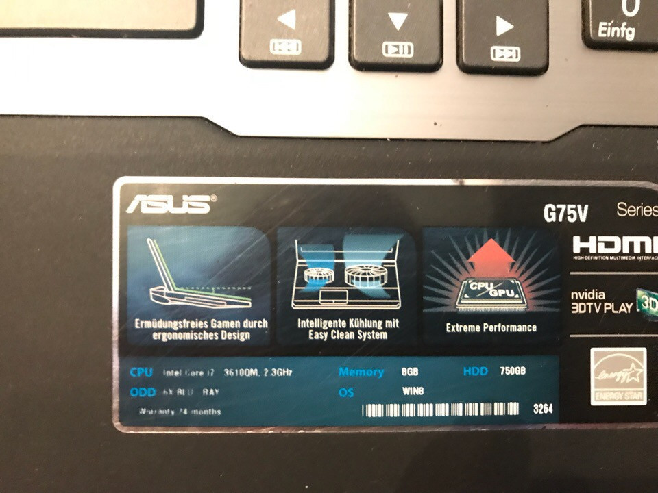 Купить Ноутбук Asus G750jz-T4203h