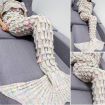 Вязаное одеяло-русалка