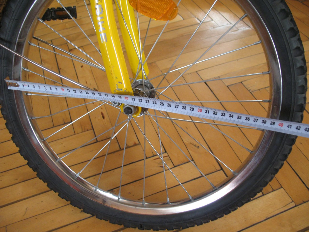 26 дюймов колеса велосипеда в см