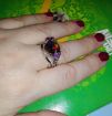 Цветочные серебряные кольца с натуральным камнем. в Санкт-Петербурге